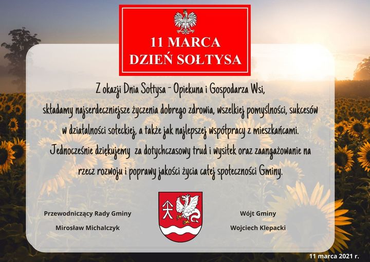 Życzenia dla sołtysa