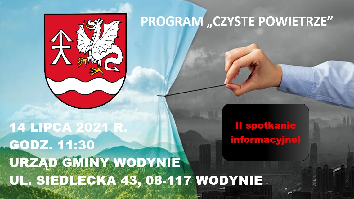 Plakat dotyczący spotkania informacyjnego